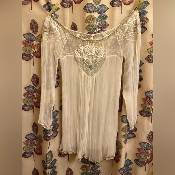 Vintage Free People Beaded Off-Shoulder Dress in Excellent Condition! Stunning! - Picture 5 of 16